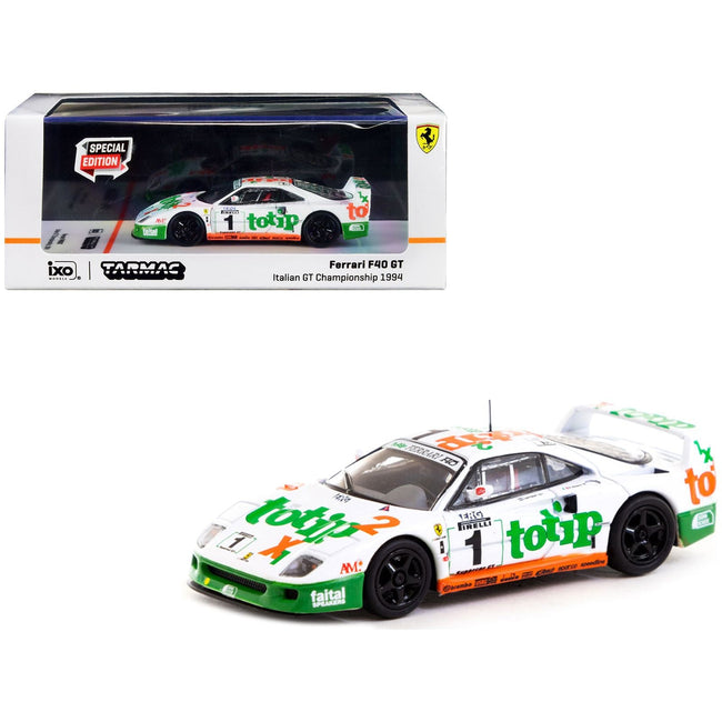 Ferrari F40 GT 1 Federico D'Amore - Oscar Larrauri "Italian GT Championship" (1994) "Hobby64" Series 1/64 Diecast Model Car by Tarmac Works - Tarmac Works - ModelCars.com