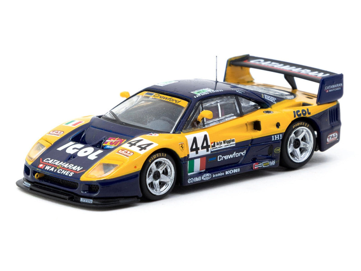Ferrari F40 GTE 44 Luciano Della Noce - Anders Olofsson - Carl Rosenblad "24 Hours of Le Mans" (1996) "Hobby64" Series 1/64 Diecast Model Car by Tarmac Works-Tarmac Works-ModelCars.com