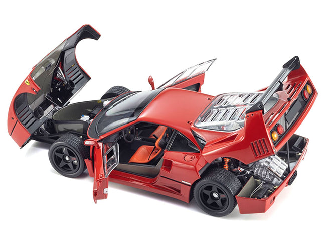 Ferrari F40 Light Weight LM Wing Red 1/18 Diecast Model Car by Kyosho-Kyosho-ModelCars.com