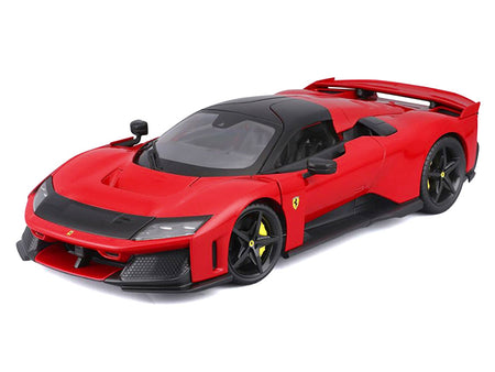 Ferrari F80 Red with Black Top "Race + Play" Series 1/18 Diecast Model Car by Bburago-Bburago-ModelCars.com