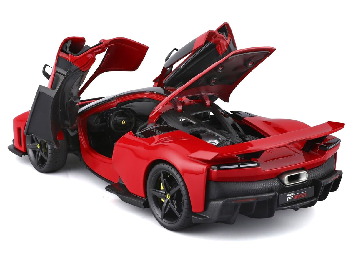 Ferrari F80 Red with Black Top "Race + Play" Series 1/24 Diecast Model Car by Bburago-Bburago-ModelCars.com