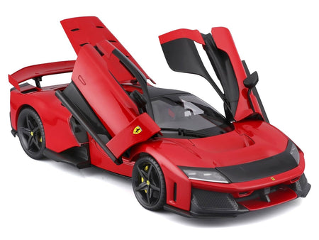 Ferrari F80 Red with Black Top "Race + Play" Series 1/24 Diecast Model Car by Bburago-Bburago-ModelCars.com