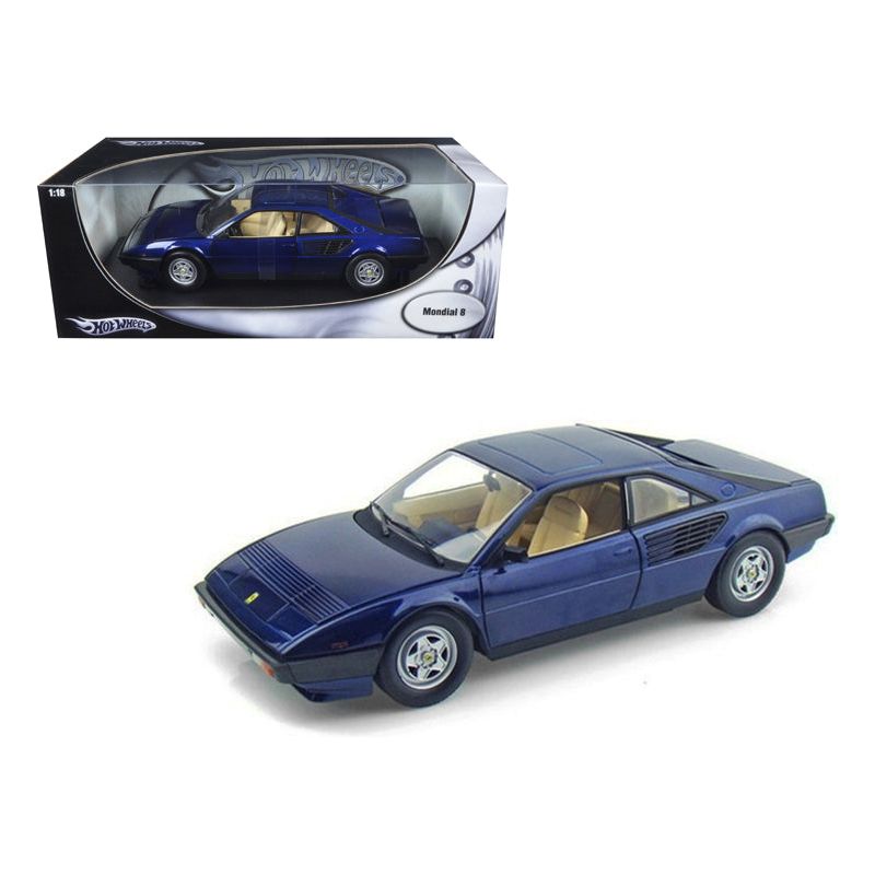 Ferrari Mondial 8 Blue 1/18 Diecast Model Car by Hot Wheels - Hotwheels - ModelCars.com