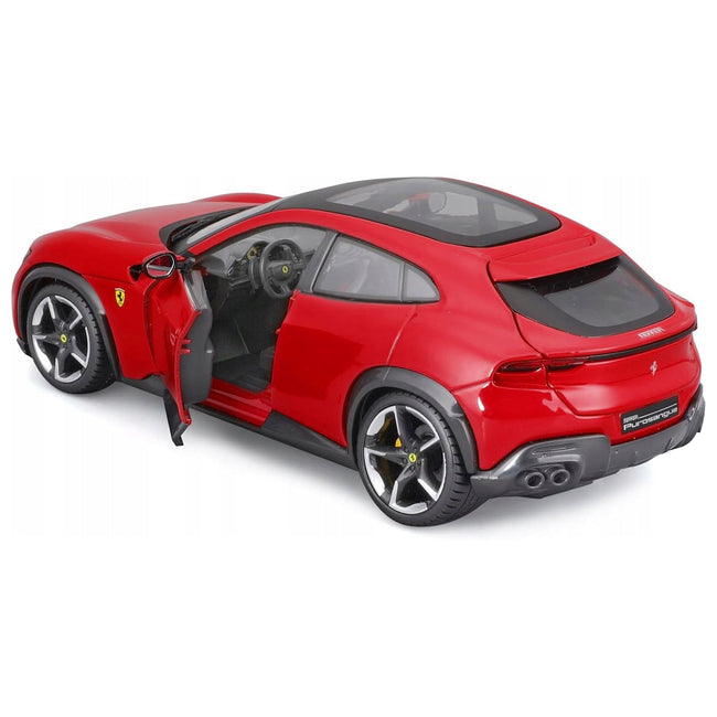 Ferrari Purosangue Red with Sunroof "Race + Play" Series 1/24 Diecast Model Car by Bburago-Bburago-ModelCars.com