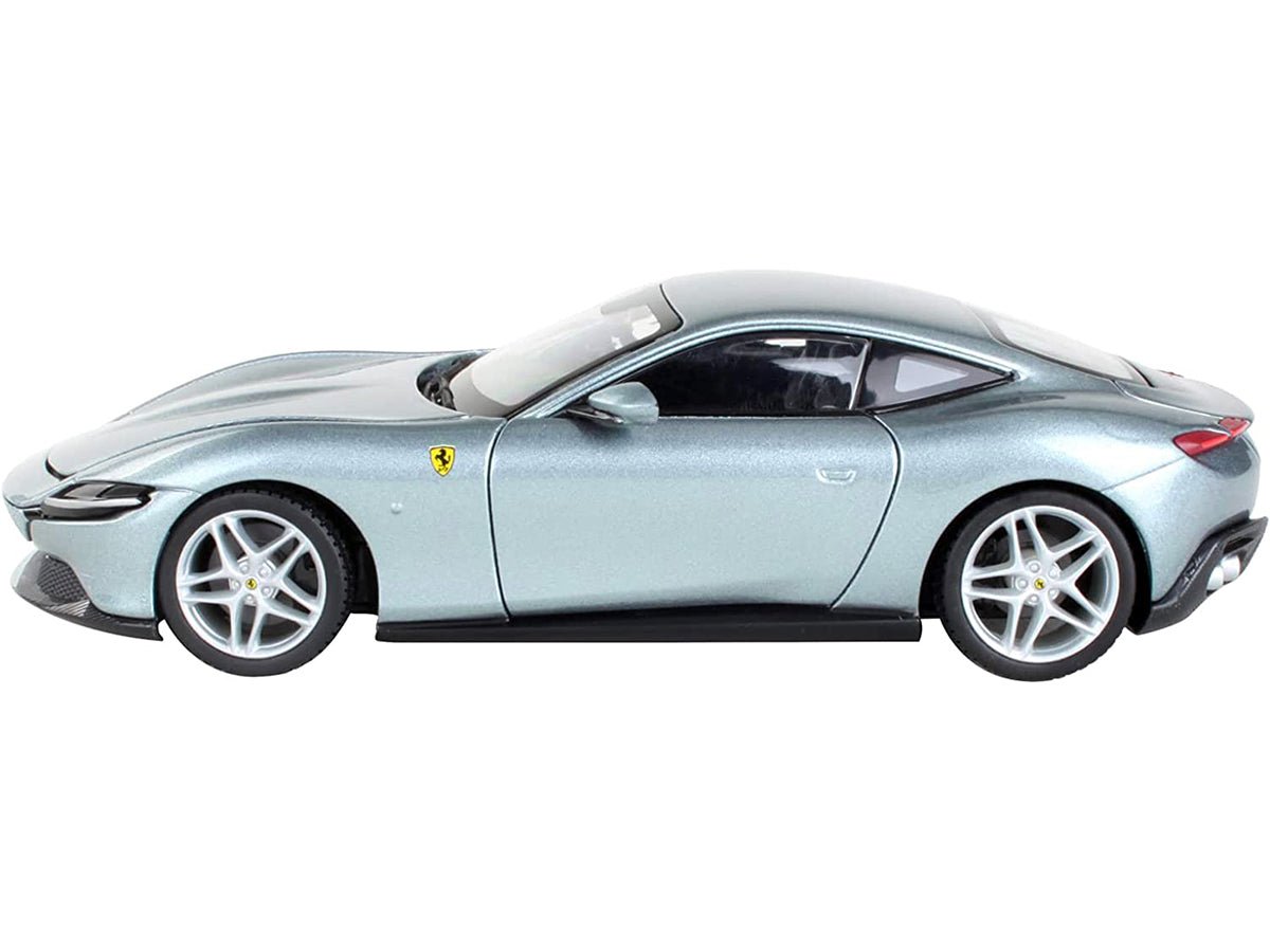 Ferrari Roma Gray Metallic "Race + Play" Series 1/24 Diecast Model Car by Bburago-Bburago-ModelCars.com