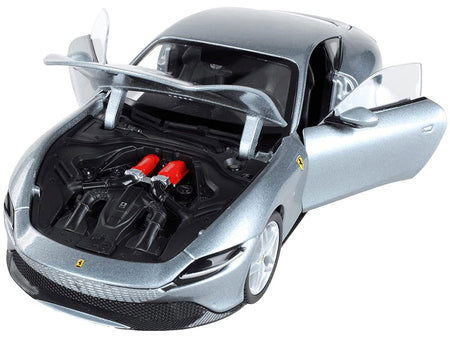 Ferrari Roma Red Metallic "Race + Play" Series 1/24 Diecast Model Car by Bburago-Bburago-ModelCars.com