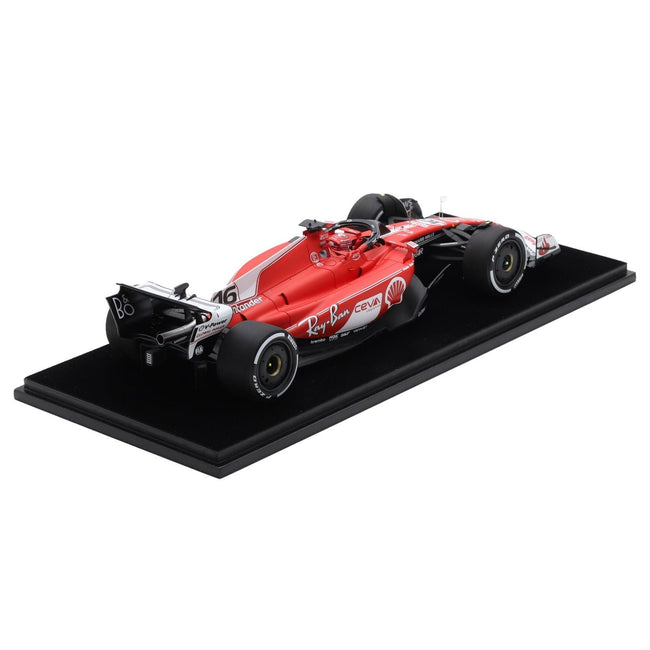 Ferrari SF-23 #16 Charles Leclerc 2nd Place Formula One F1 "Las Vegas GP" (2023) with Acrylic Display Case 1/18 Model Car by LookSmart-LookSmart-ModelCars.com