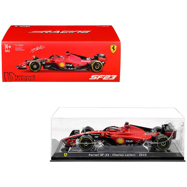 Ferrari SF - 23 16 Charles Leclerc Formula One F1 World Championship (2023) "Formula Racing" Series 1/24 Diecast Model Car by Bburago - Bburago - ModelCars.com