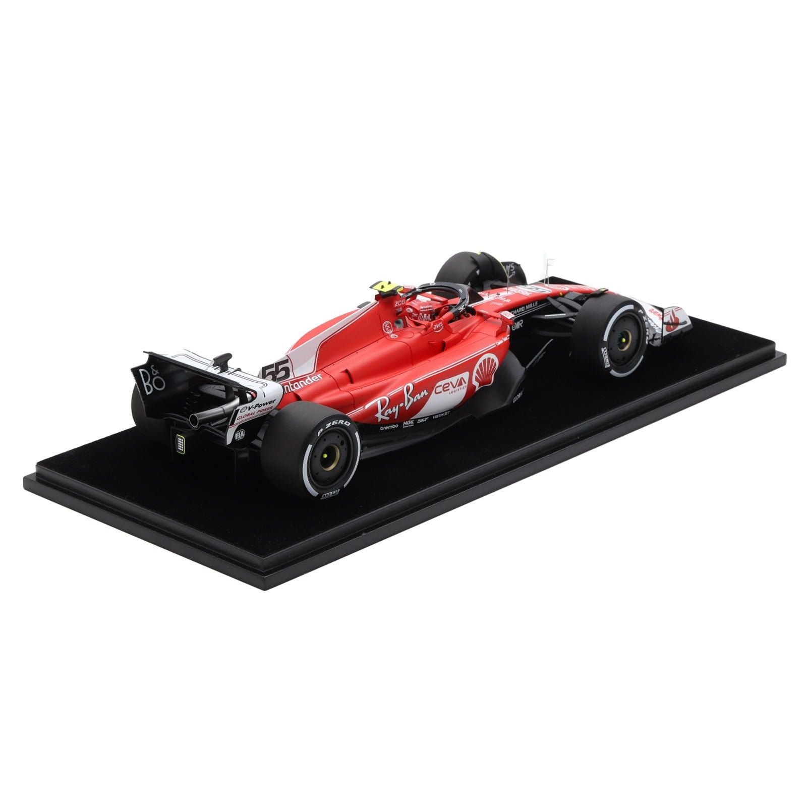 Ferrari SF - 23 55 Carlos Sainz Formula One F1 "Las Vegas GP" (2023) with Acrylic Display Case 1/18 Model Car by LookSmart - LookSmart - ModelCars.com