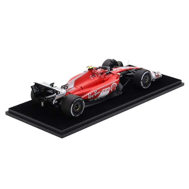 Ferrari SF - 23 55 Carlos Sainz Formula One F1 "Las Vegas GP" (2023) with Acrylic Display Case 1/18 Model Car by LookSmart - LookSmart - ModelCars.com