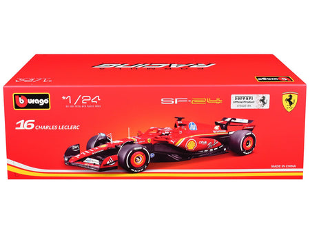 Ferrari SF-24 16 Charles Leclerc Formula One F1 World Championship (2024) "Formula Racing" Series 1/24 Diecast Model Car by Bburago-Bburago-ModelCars.com