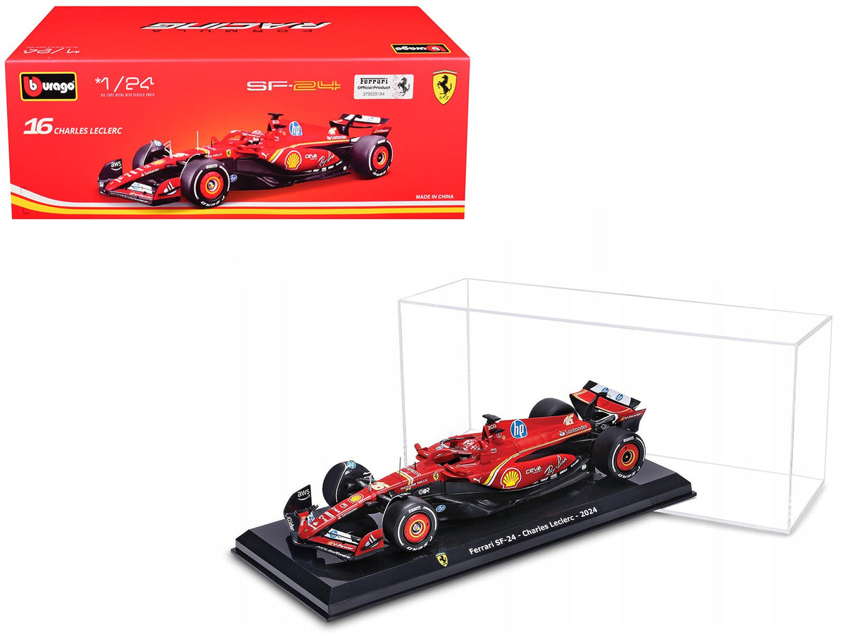Ferrari SF-24 16 Charles Leclerc Formula One F1 World Championship (2024) "Formula Racing" Series 1/24 Diecast Model Car by Bburago-Bburago-ModelCars.com