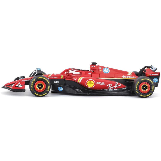 Ferrari SF - 24 16 Charles Leclerc "Formula One F1 World Championship" (2024) "Formula Racing" Series 1/43 Diecast Model Car by Bburago - Bburago - ModelCars.com