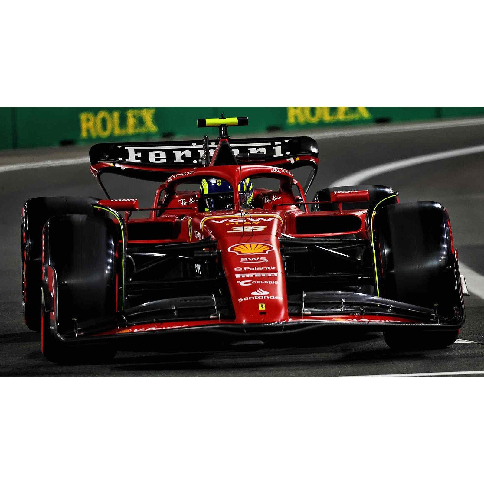 Ferrari SF - 24 38 Oliver Bearman Formula One F1 "Saudi Arabia GP" (2024) with Acrylic Display Case 1/18 Model Car by LookSmart - LookSmart - ModelCars.com