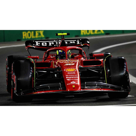 Ferrari SF - 24 38 Oliver Bearman Formula One F1 "Saudi Arabia GP" (2024) with Acrylic Display Case 1/18 Model Car by LookSmart - LookSmart - ModelCars.com