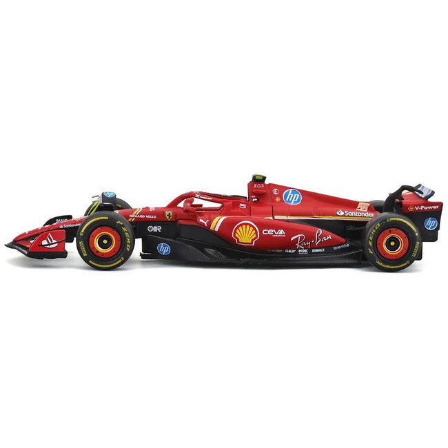 Ferrari SF - 24 55 Carlos Sainz "Formula One F1 World Championship" (2024) "Formula Racing" Series 1/43 Diecast Model Car by Bburago - Bburago - ModelCars.com