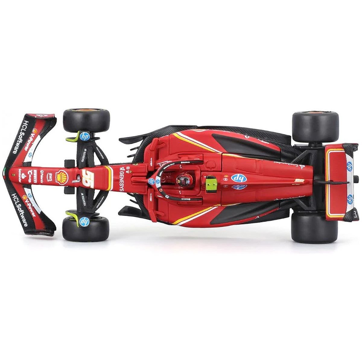 Ferrari SF - 24 55 Carlos Sainz "Formula One F1 World Championship" (2024) with Display Case "Formula Racing" Series 1/43 Diecast Model Car by Bburago - Bburago - ModelCars.com