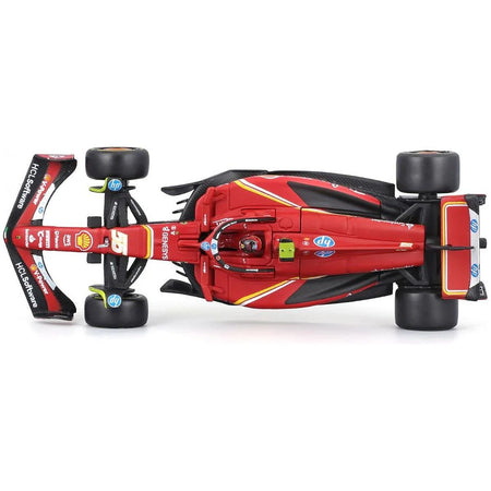 Ferrari SF - 24 55 Carlos Sainz "Formula One F1 World Championship" (2024) with Display Case "Formula Racing" Series 1/43 Diecast Model Car by Bburago - Bburago - ModelCars.com