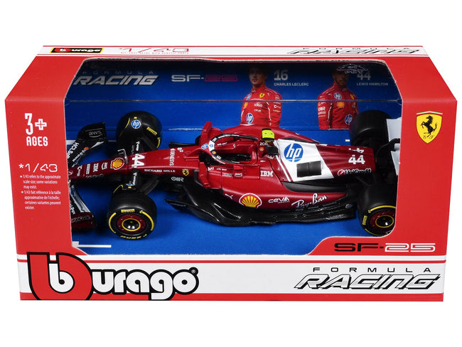 Ferrari SF-25 #44 Lewis Hamilton Formula One F1 "World Championship" (2025) 1/43 Diecast Model Car by Bburago-Bburago-ModelCars.com