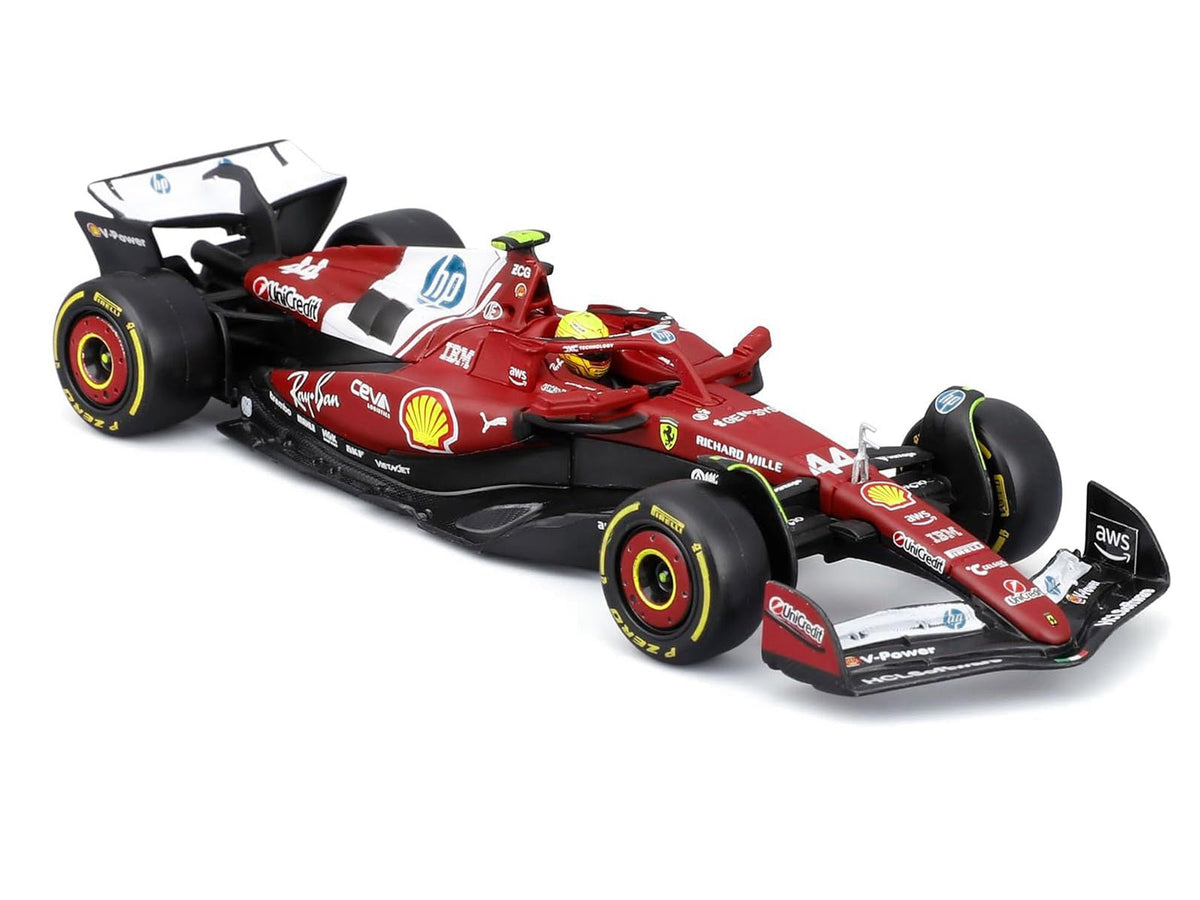 Ferrari SF-25 44 Lewis Hamilton Formula One F1 "World Championship" (2025) with Display Case 1/43 Diecast Model Car by Bburago-Bburago-ModelCars.com