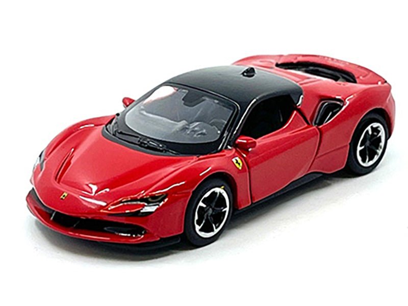 Ferrari SF90 Stradale Red with Black Top "Speed Icons" Series 1/64 Diecast Model Car by Maisto-Maisto-ModelCars.com
