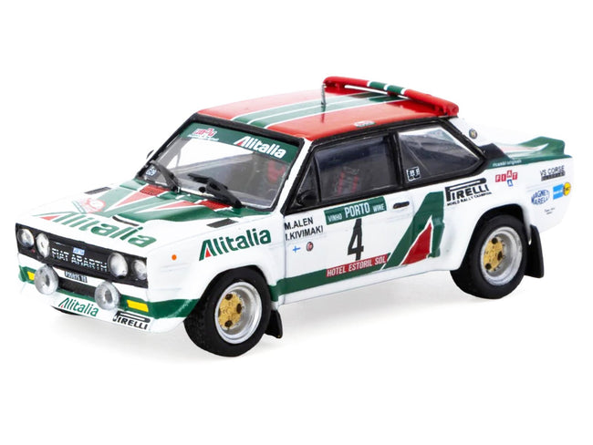 FIAT 131 ABARTH Rally #4 Markku Alen - Ilkka Kivimaki Winner "Rallye de Portugal - Vinho do Porto" (1978) "Hobby64" Series 1/64 Diecast Model Car by Tarmac Works-Tarmac Works-ModelCars.com