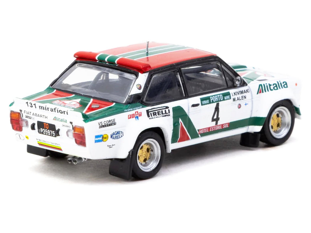 FIAT 131 ABARTH Rally #4 Markku Alen - Ilkka Kivimaki Winner "Rallye de Portugal - Vinho do Porto" (1978) "Hobby64" Series 1/64 Diecast Model Car by Tarmac Works-Tarmac Works-ModelCars.com
