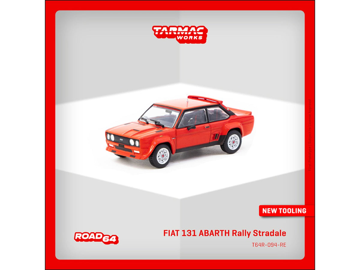 Fiat 131 Abarth Rally Stradale Red "Road64" Series 1/64 Diecast Model Car by Tarmac Works-Tarmac Works-ModelCars.com
