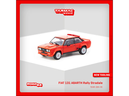 Fiat 131 Abarth Rally Stradale Red "Road64" Series 1/64 Diecast Model Car by Tarmac Works-Tarmac Works-ModelCars.com