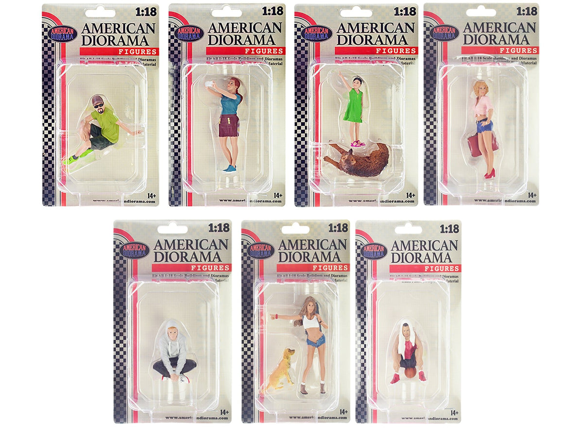 "Figure18 Series 1" 9 piece Figure Set for 1/18 Scale Models by American Diorama-American Diorama-ModelCars.com