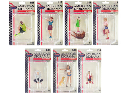 "Figure18 Series 1" 9 piece Figure Set for 1/18 Scale Models by American Diorama-American Diorama-ModelCars.com