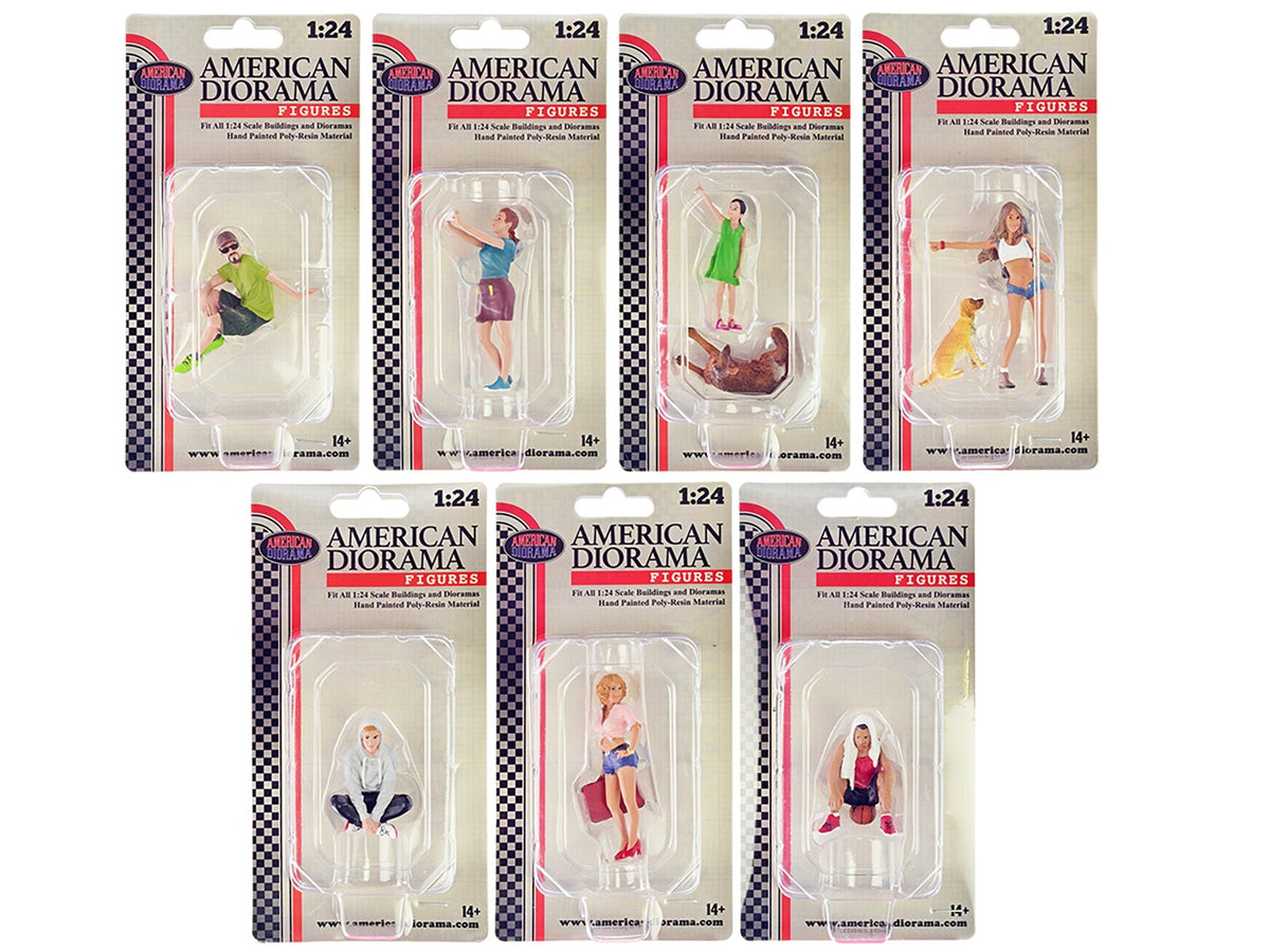 "Figure24 Series 1" 9 piece Figure Set for 1/24 Scale Models by American Diorama-American Diorama-ModelCars.com