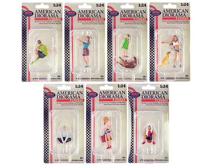 "Figure24 Series 1" 9 piece Figure Set for 1/24 Scale Models by American Diorama-American Diorama-ModelCars.com