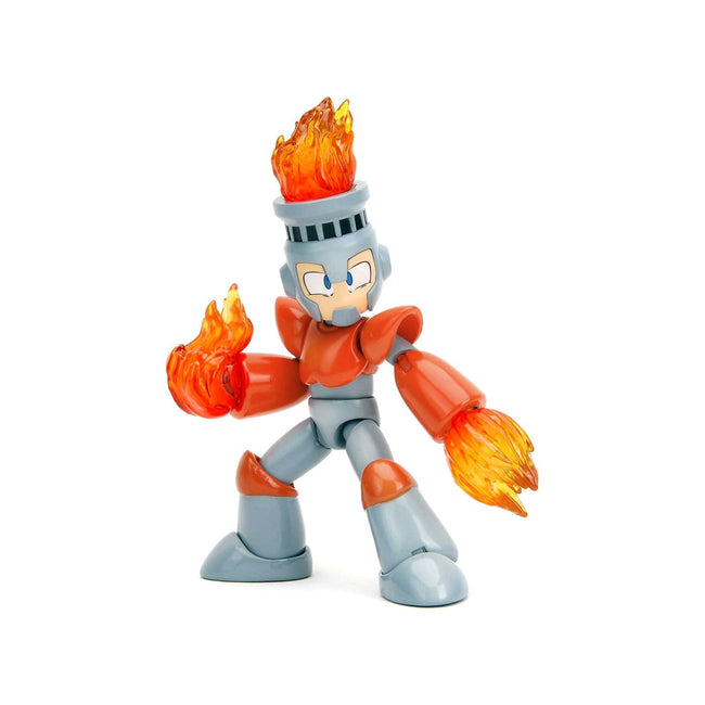Fire Man 5.5" Moveable Figure with Accessories and Alternate Head and Hands "Mega Man" (1987) Video Game model by Jada-Jada-ModelCars.com