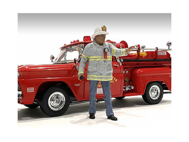 "Firefighters" Fire Captain Figure for 1/18 Scale Models by American Diorama-American Diorama-ModelCars.com