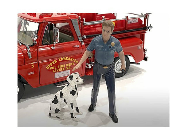 "Firefighters" Fire Dog Training Figures (Trainer and Dog) for 1/24 Scale Models by American Diorama-American Diorama-ModelCars.com