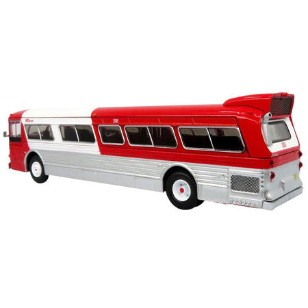 Flxible 53102 New Look Transit Bus "Pittsburgh Area Transit" Red and White "Vintage Bus & Motorcoach Collection" Limited Edition 1/87 (HO) Diecast Model by Iconic Replicas - Iconic Replicas - ModelCars.com