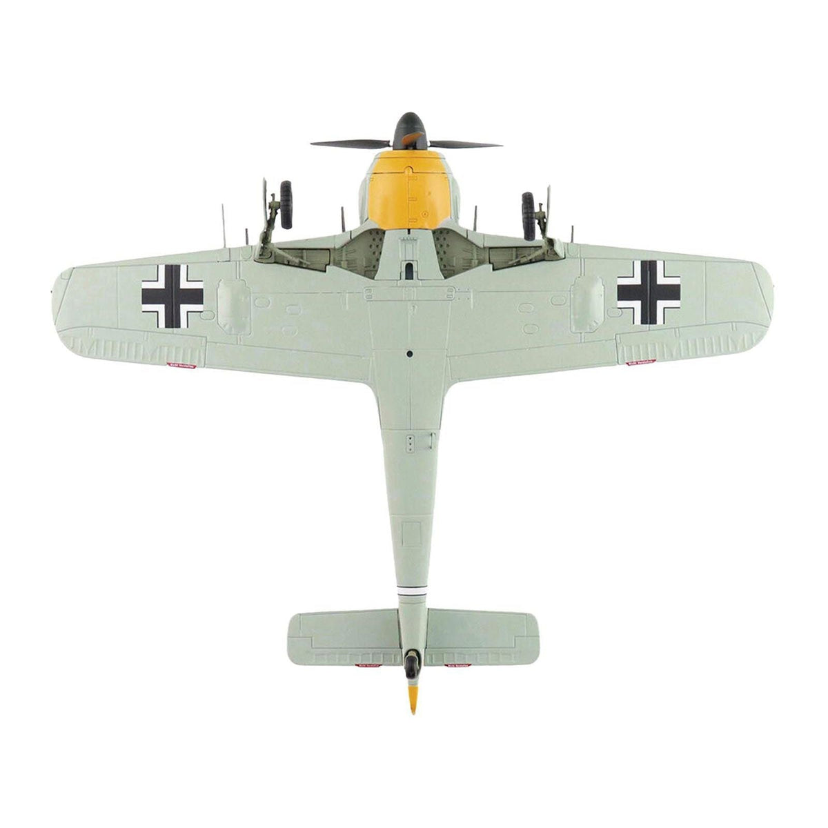 Focke-Wulf FW 190A-3 Fighter Aircraft "III/JG 2 Commander Hptm. Hans Hahn WWII" German Luftwaffe "Air Power Series" 1/48 Diecast Model by Hobby Master-Hobby Master-ModelCars.com