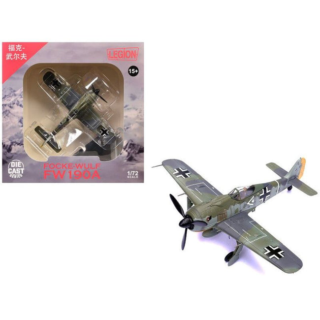 Focke - Wulf Fw 190A Aircraft "108 - Victory Ace Hauptmann Hans 'Assi' Hahn Gruppenkommandeur III./JG 2 Richthofen France" (1942) German Luftwaffe 1/72 Diecast Model Airplane by Legion - Legion - ModelCars.com