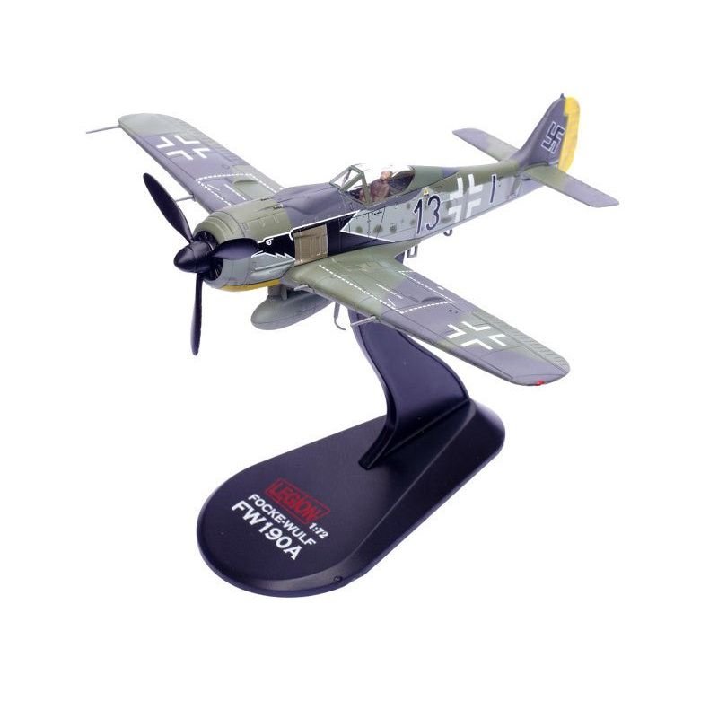 Focke-Wulf Fw 190A Aircraft "Black 13 8./JG 2 Richthofen France" (1943) German Luftwaffe 1/72 Diecast Model Airplane by Legion-Legion-ModelCars.com