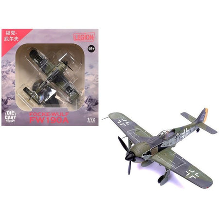Focke-Wulf Fw 190A Aircraft "Black 13 8./JG 2 Richthofen France" (1943) German Luftwaffe 1/72 Diecast Model Airplane by Legion-Legion-ModelCars.com
