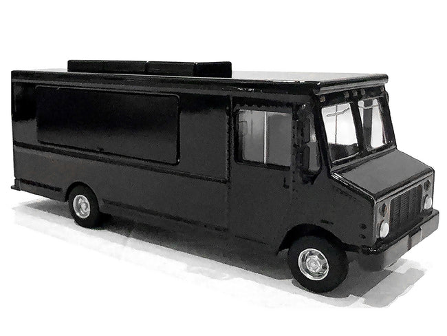 Food Truck Plain Black 1/64 Diecast Model by American Diorama-American Diorama-ModelCars.com