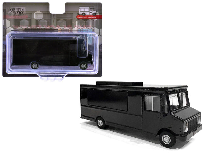 Food Truck Plain Black 1/64 Diecast Model by American Diorama-American Diorama-ModelCars.com