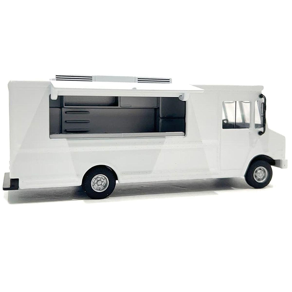 Food Truck Plain White with Graphics 1/64 Diecast Model by American Diorama-American Diorama-ModelCars.com