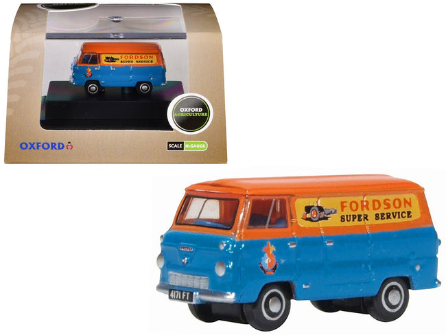 Ford 400E Van RHD (Right Hand Drive) "Fordson Super Service" Blue and Orange 1/148 (N) Scale Diecast Model Car by Oxford Diecast-Oxford Diecast-ModelCars.com