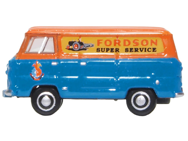 Ford 400E Van RHD (Right Hand Drive) "Fordson Super Service" Blue and Orange 1/148 (N) Scale Diecast Model Car by Oxford Diecast-Oxford Diecast-ModelCars.com