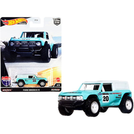 Ford Bronco R 20 Turquoise with White Top "American Scene" "Car Culture" Series Diecast Model Car by Hot Wheels-Hotwheels-ModelCars.com