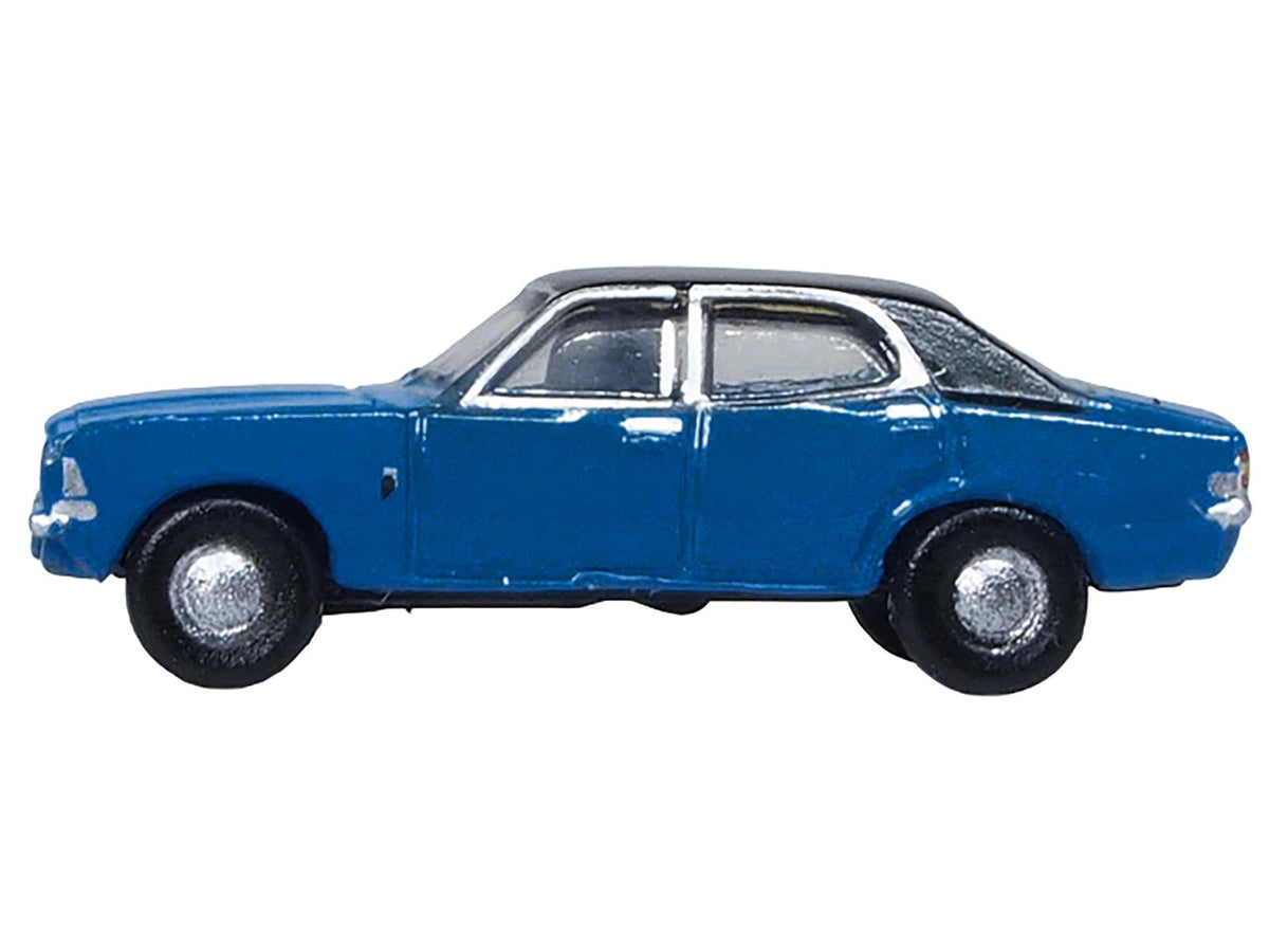 Ford Cortina MKIII RHD (Right Hand Drive) Electric Monza Blue with Black Top 1/148 (N) Scale Diecast Model Car by Oxford Diecast-Oxford Diecast-ModelCars.com