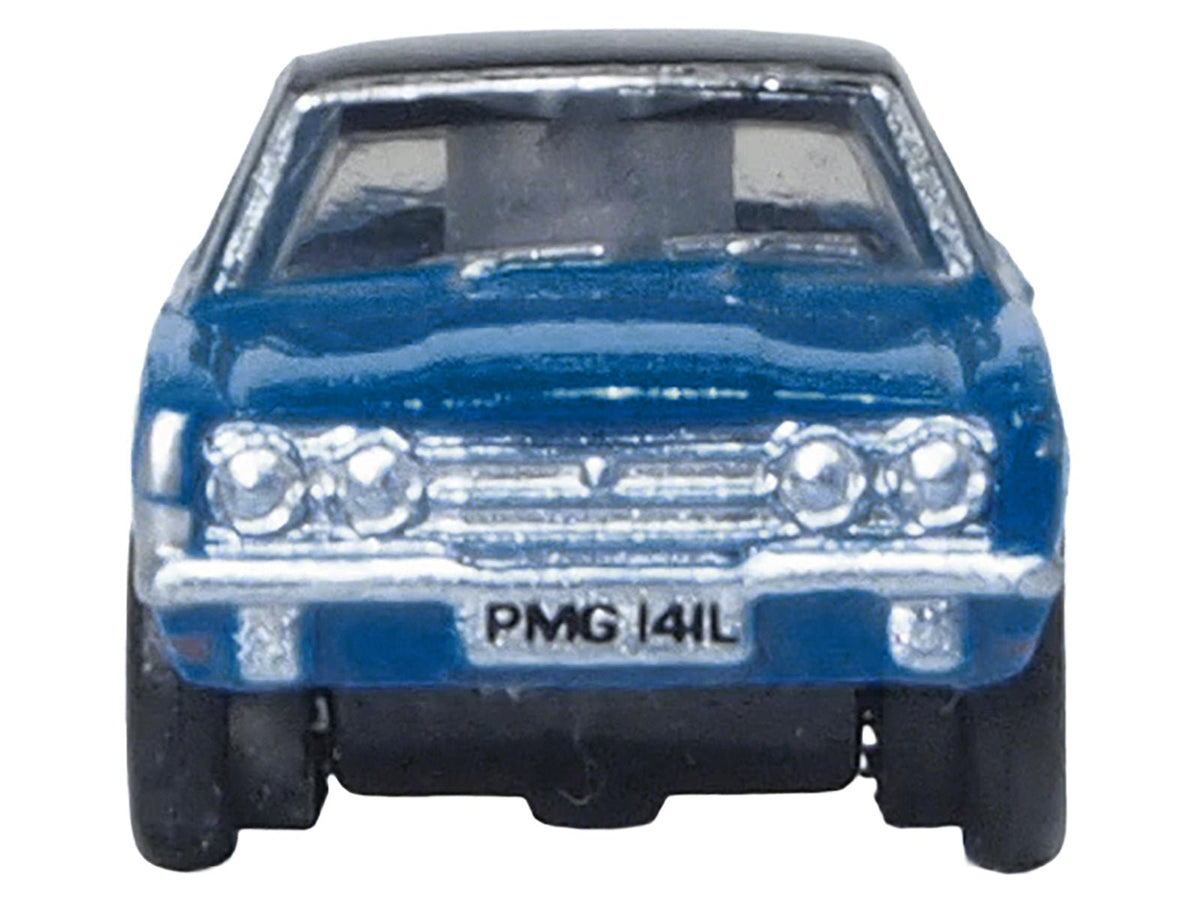 Ford Cortina MKIII RHD (Right Hand Drive) Electric Monza Blue with Black Top 1/148 (N) Scale Diecast Model Car by Oxford Diecast-Oxford Diecast-ModelCars.com