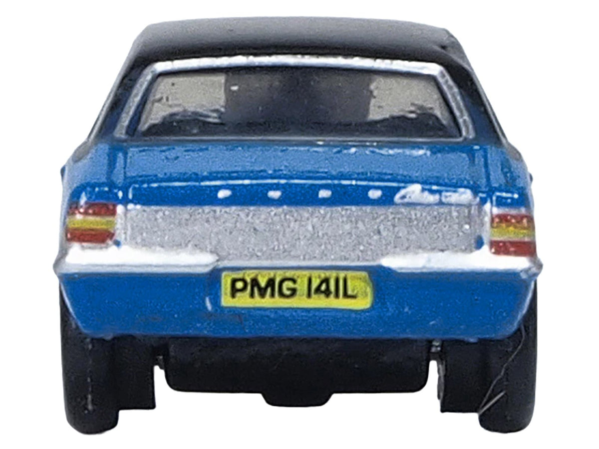 Ford Cortina MKIII RHD (Right Hand Drive) Electric Monza Blue with Black Top 1/148 (N) Scale Diecast Model Car by Oxford Diecast-Oxford Diecast-ModelCars.com